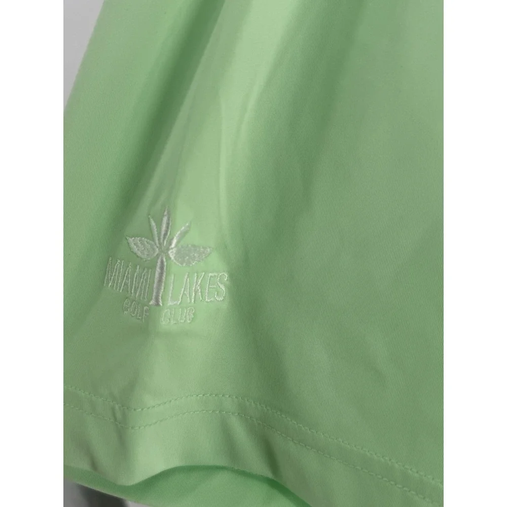 Donald Ross Sports Polo Shirt L Green Golf Performance MIAMI LAKES CLUB LOGO - Picture 2 of 4